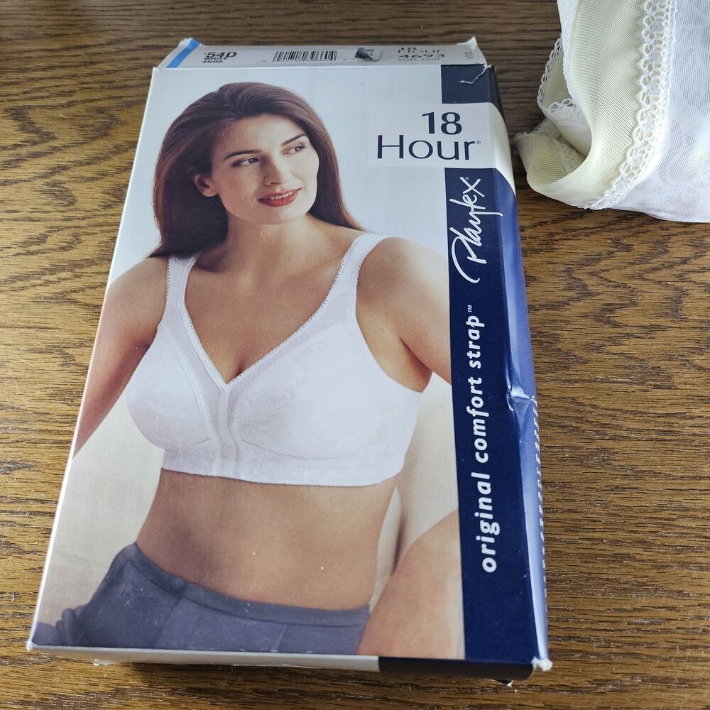 NEW Playtex 18 Hour Ultimate Shoulder Comfort Wirefree Bra White [54D; 4693]
